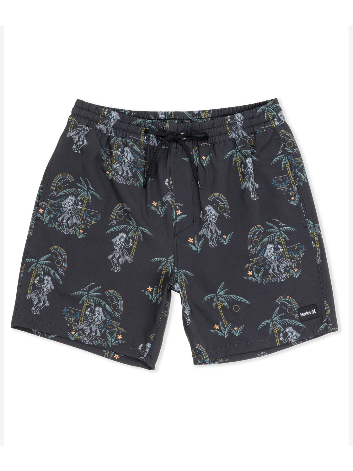 Cannonball Volley 17" Boardshort in Black Mixed