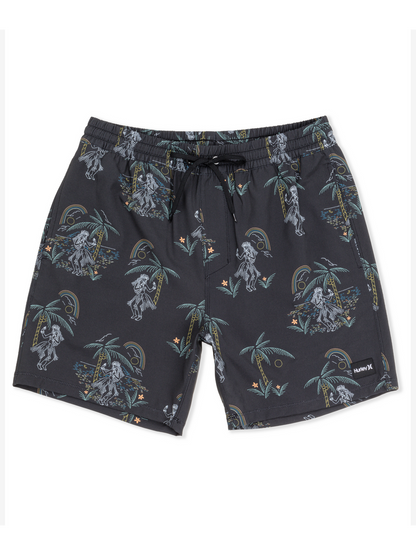 Cannonball Volley 17" Boardshort in Black Mixed