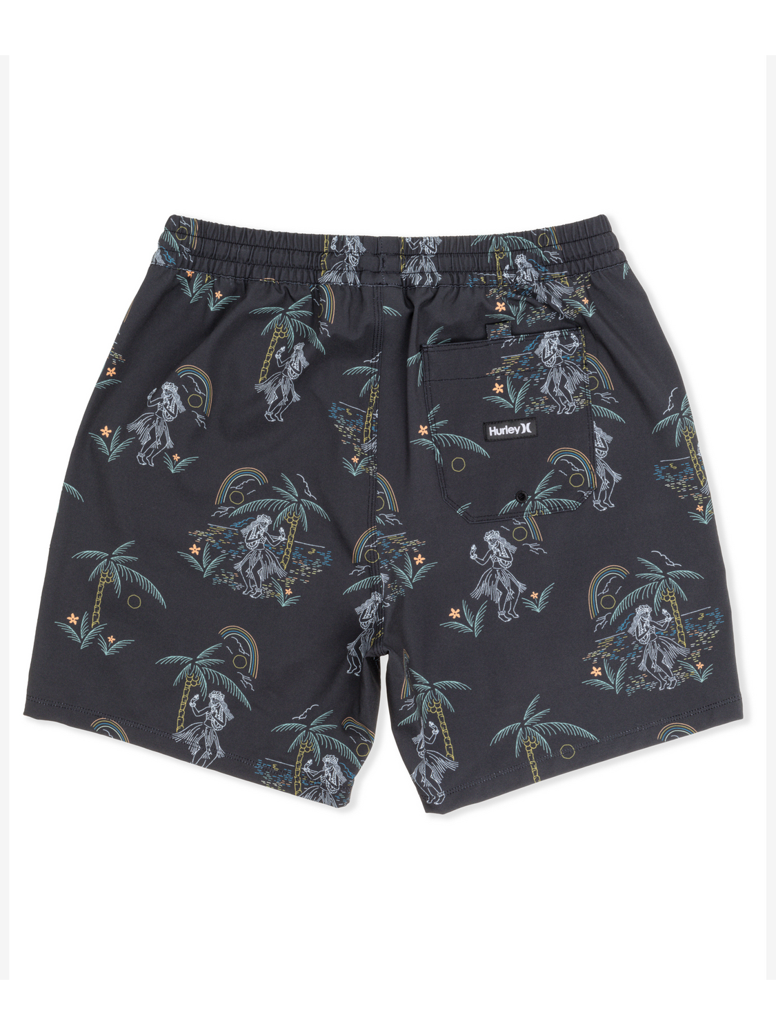 Cannonball Volley 17" Boardshort in Black Mixed