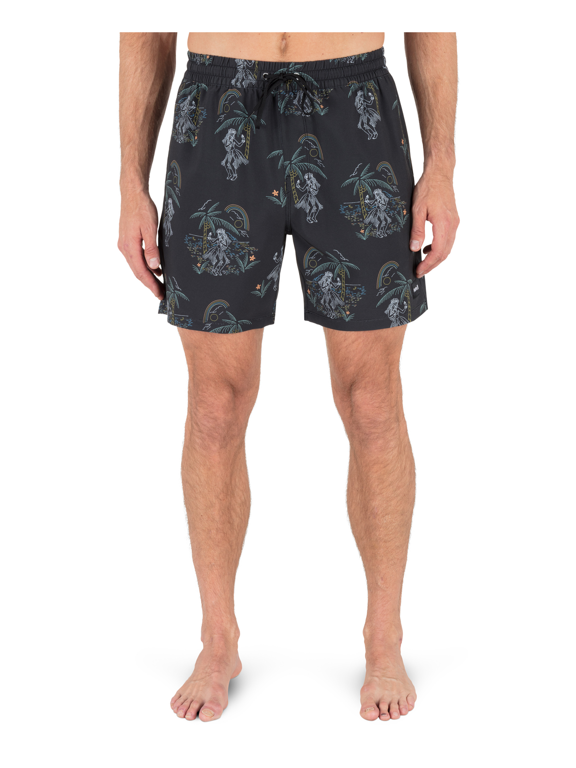 Cannonball Volley 17" Boardshort in Black Mixed