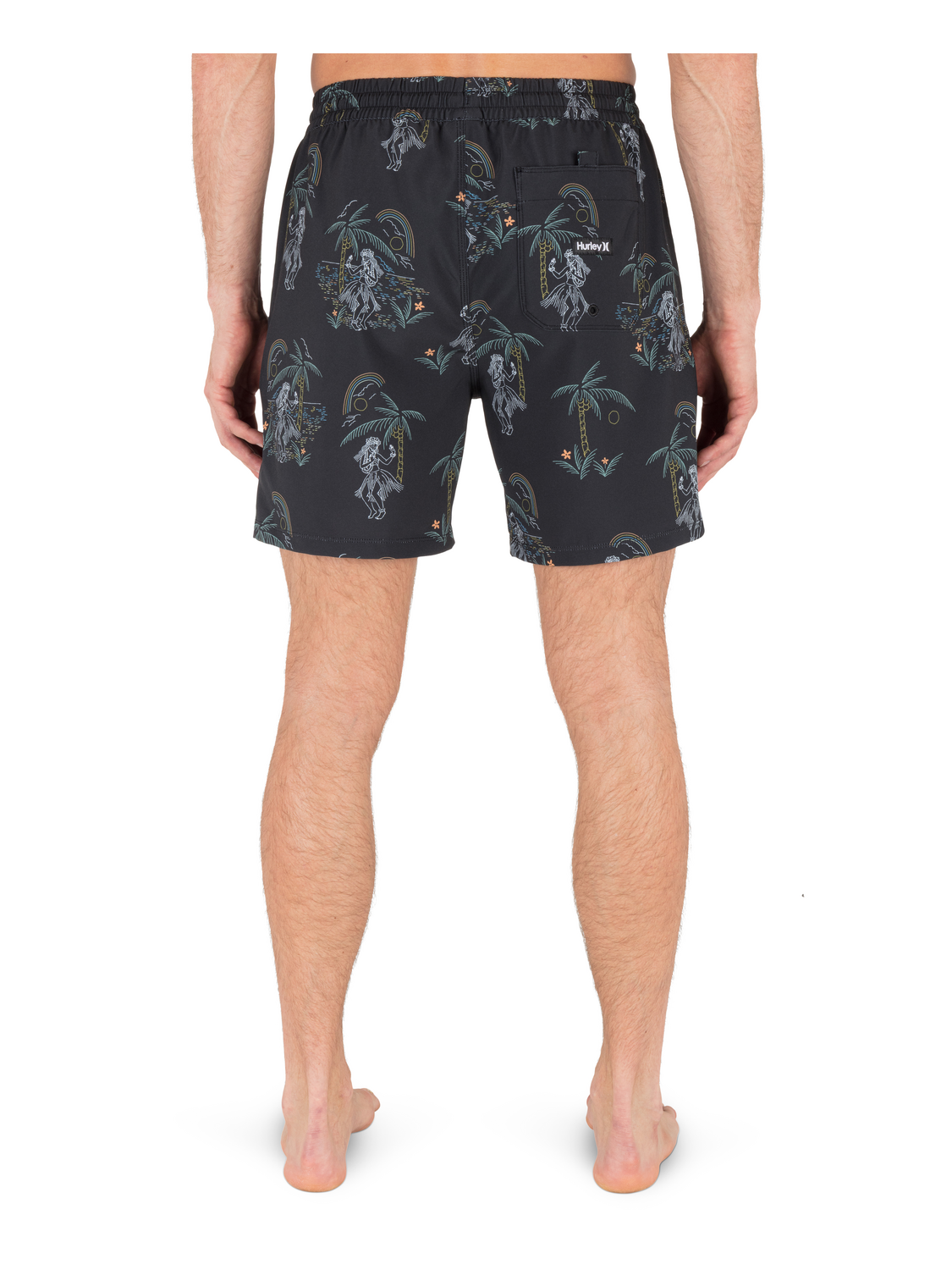 Cannonball Volley 17" Boardshort in Black Mixed