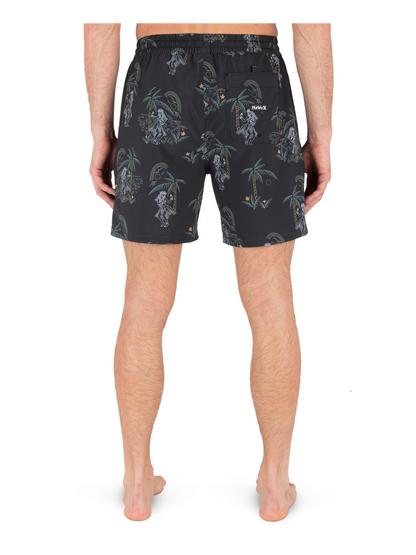 Cannonball Volley 17" Boardshort in Black Mixed