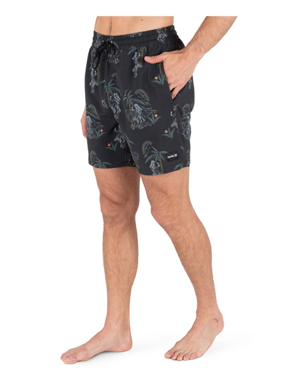 Cannonball Volley 17" Boardshort in Black Mixed