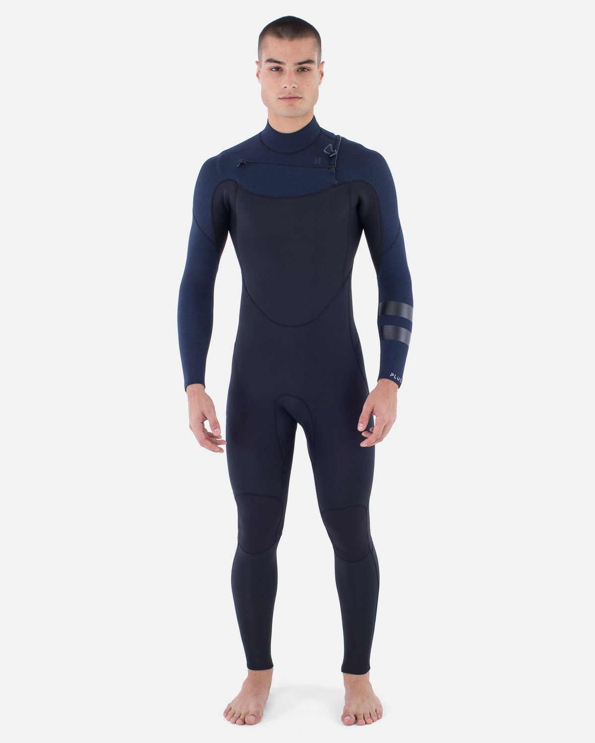 Mens Plus Sleeve Texture 4/3mm Fullsuit in Total Eclipse
