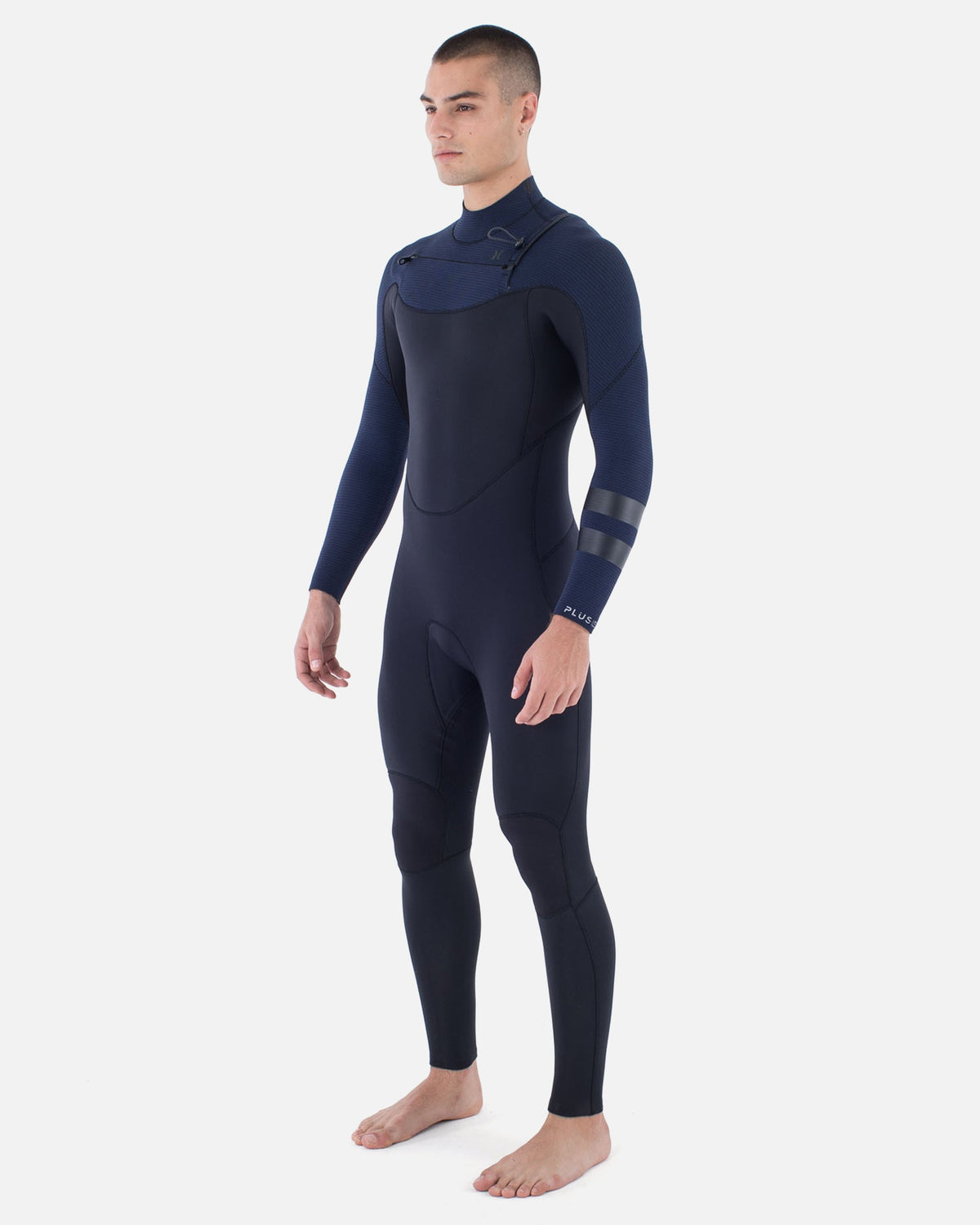 Mens Plus Sleeve Texture 4/3mm Fullsuit in Total Eclipse