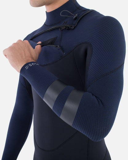 Mens Plus Sleeve Texture 4/3mm Fullsuit in Total Eclipse