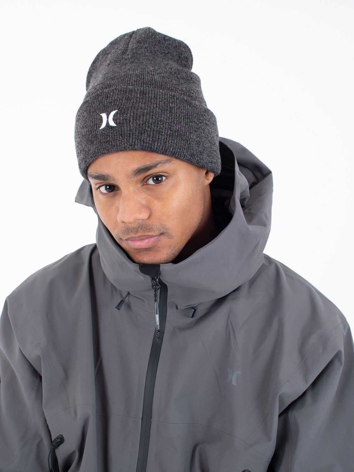 Cream Snow Jacket in Dark Stone Grey