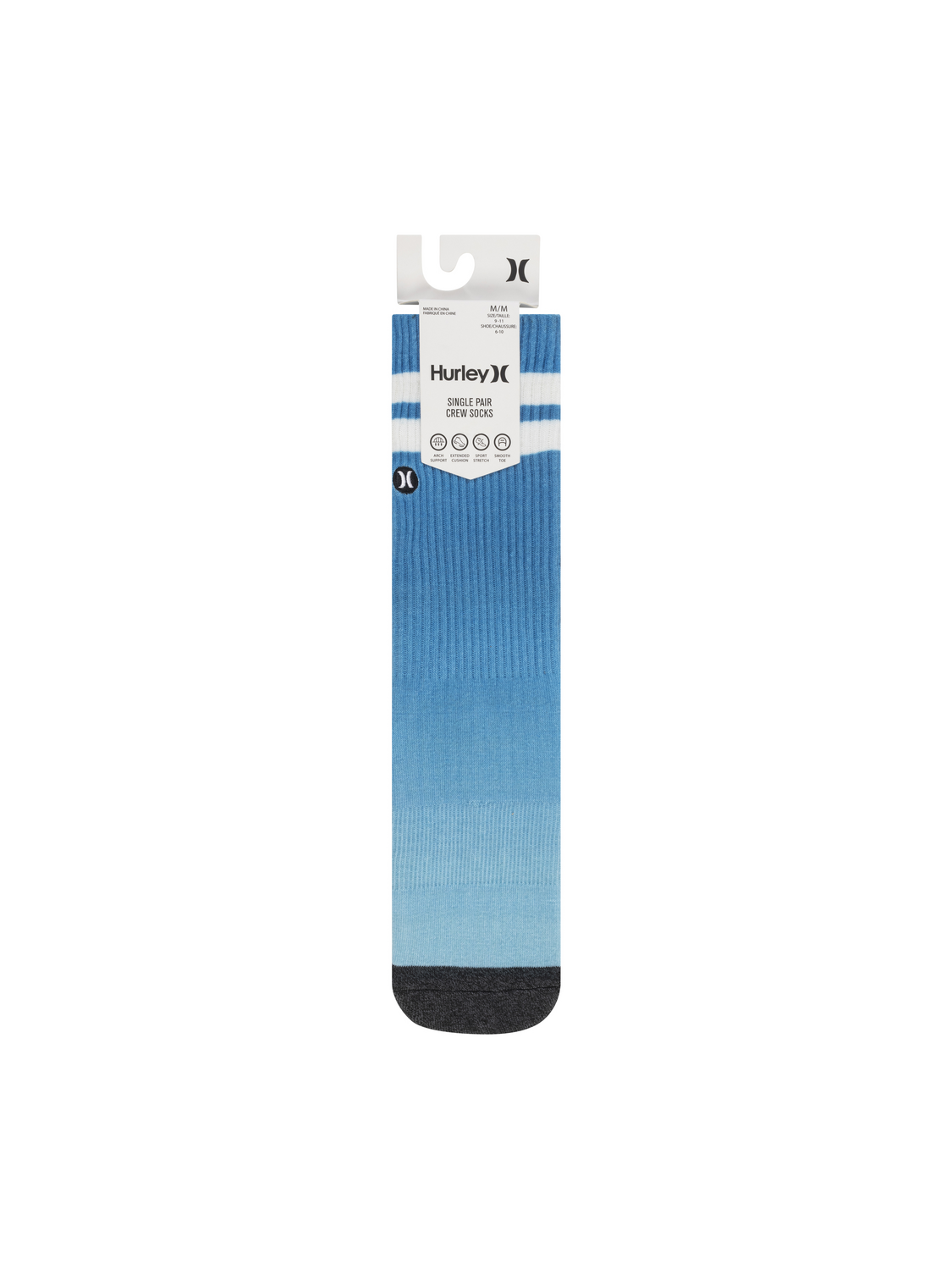 Printed Crew Sock in Sea View