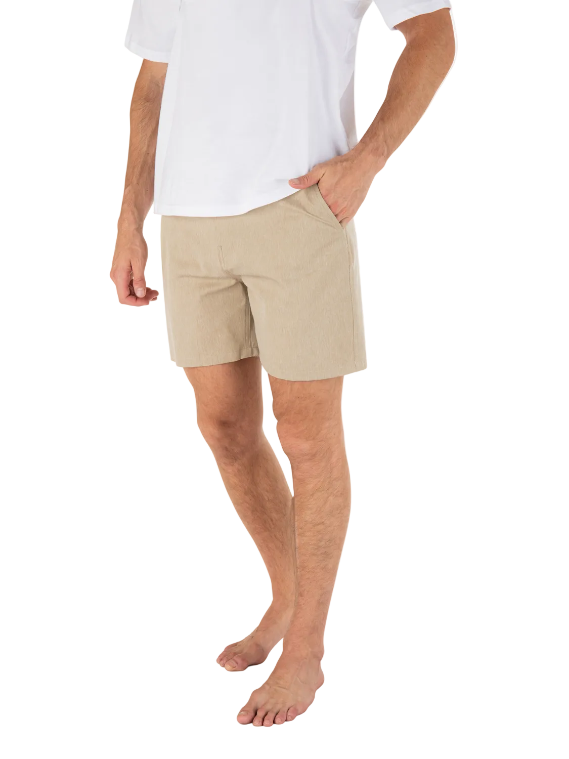 Phantom Heather Walkshort 18" in Khaki