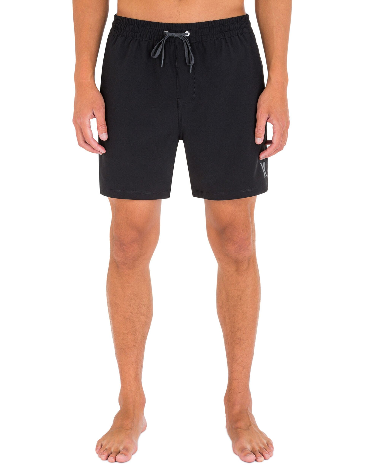 One And Only Solid Volley Boardshort 17" in Black