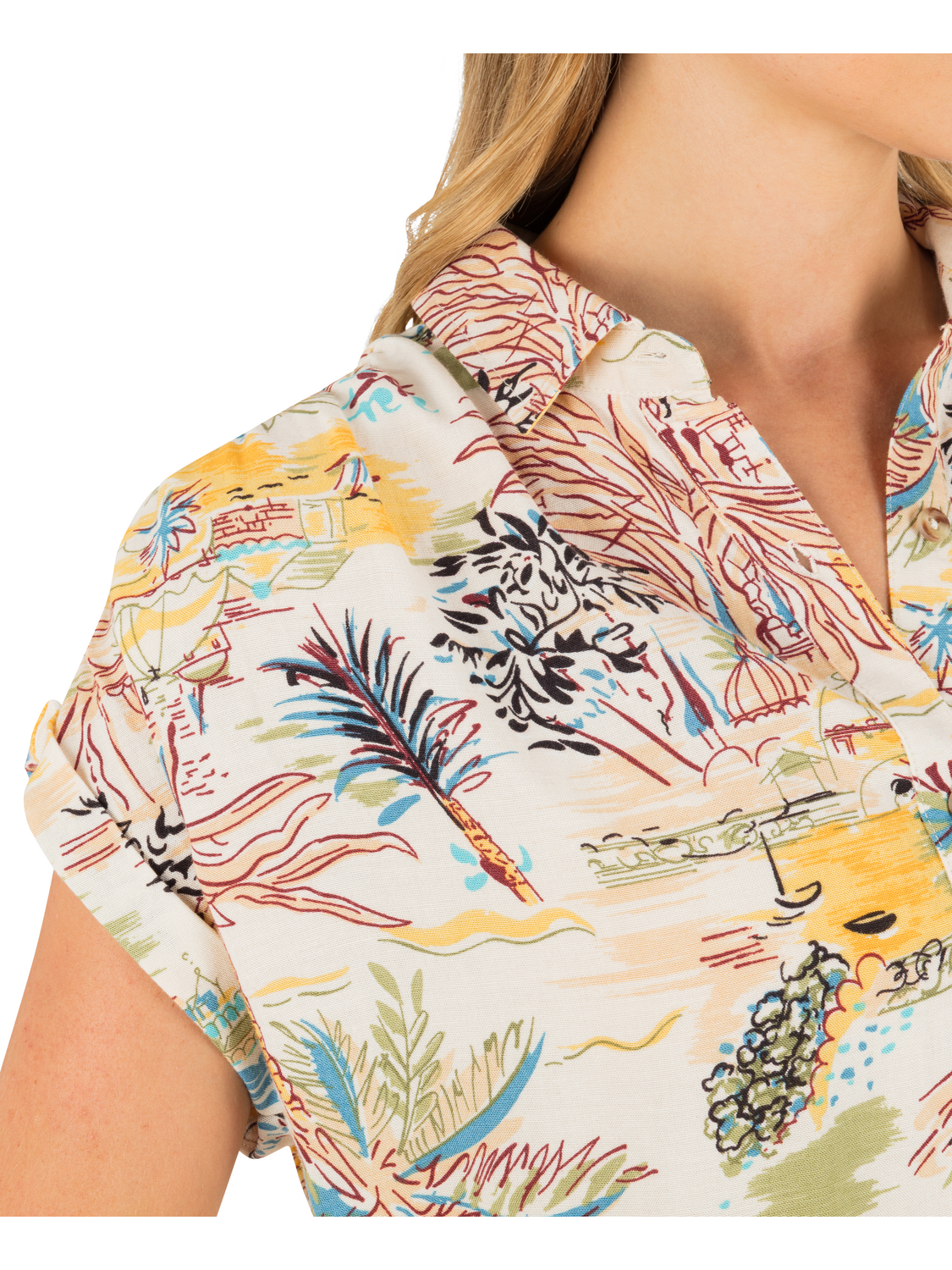 Safari Scenic Short Sleeve in Off White