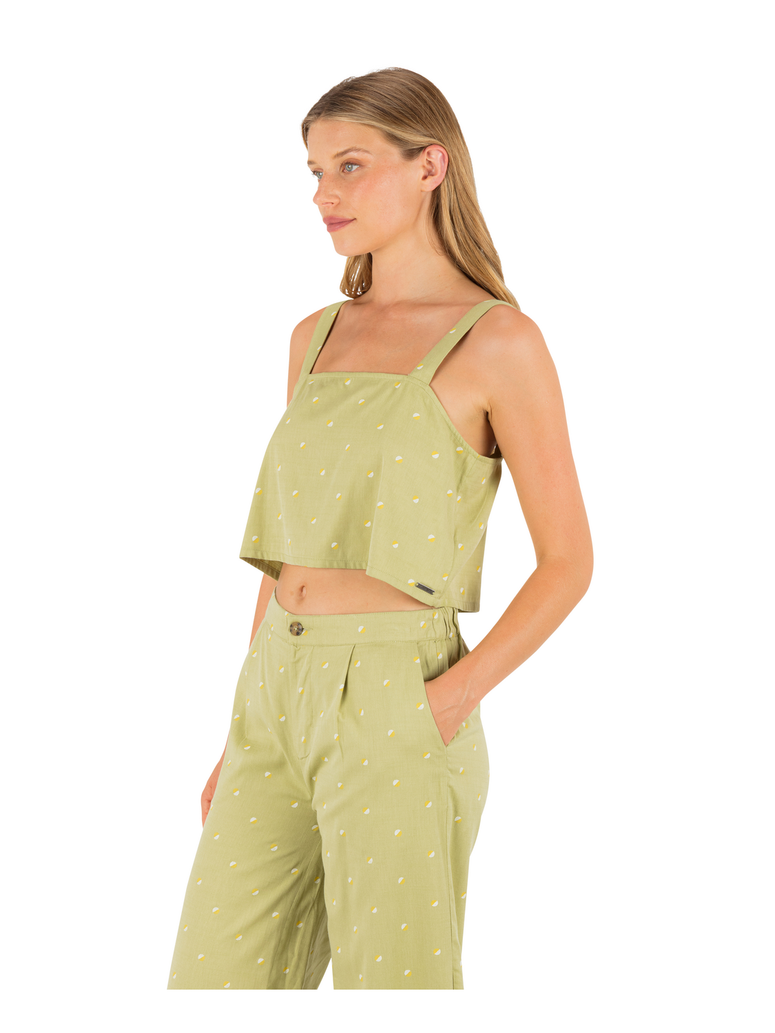 Wavy Dot Tank in Fern