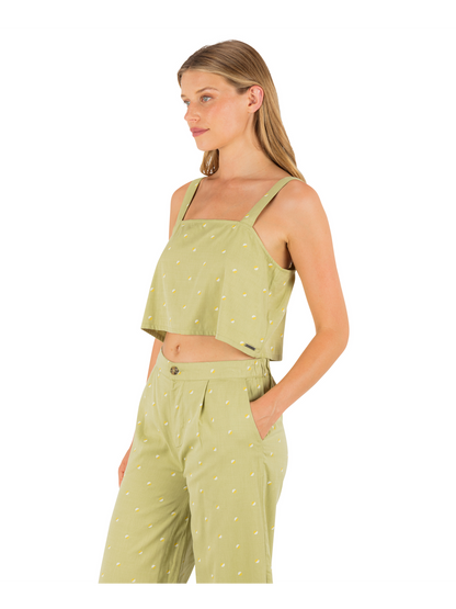 Wavy Dot Tank in Fern
