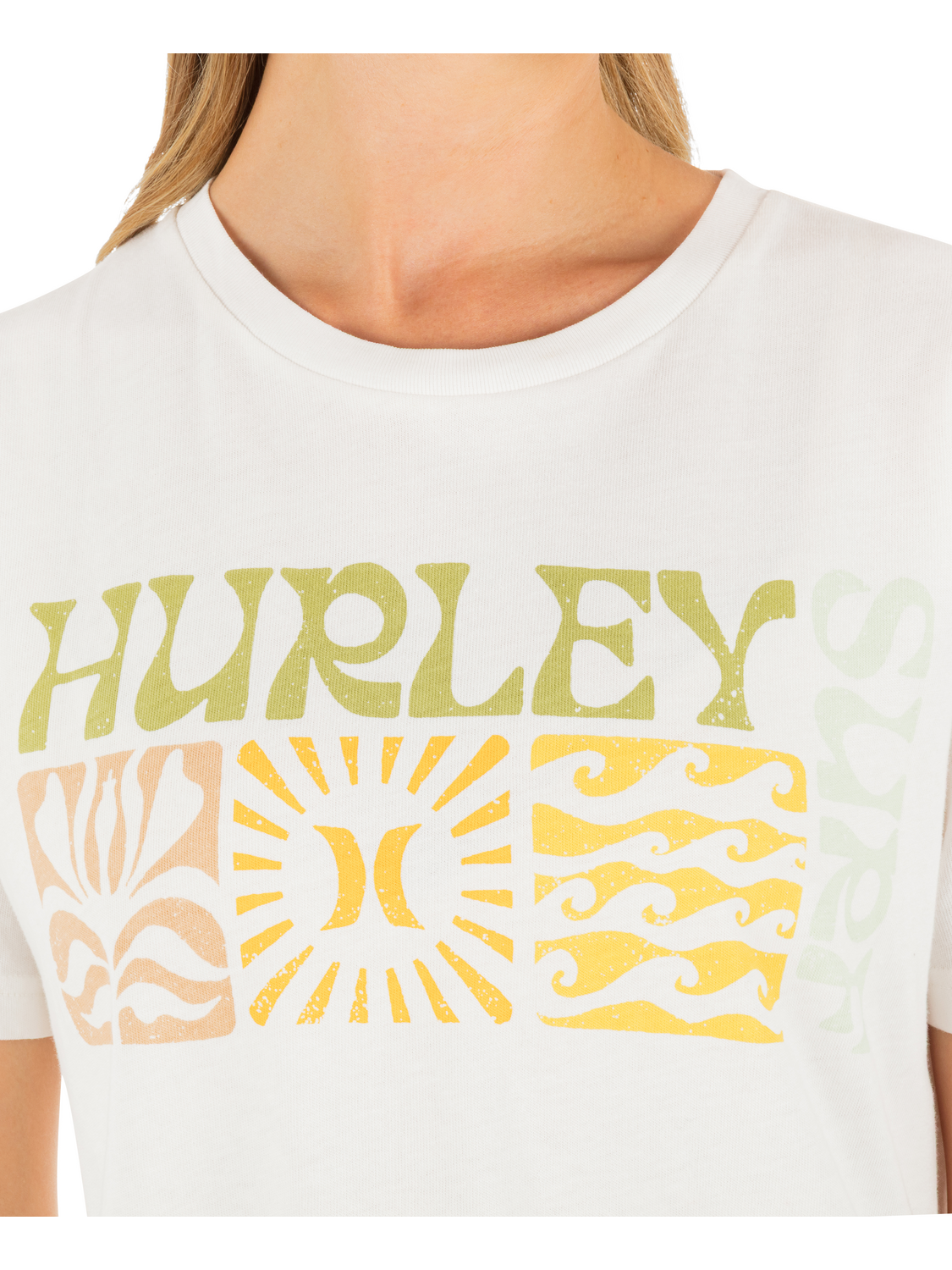 Surf Days Boxy Crop Tee in Tofu