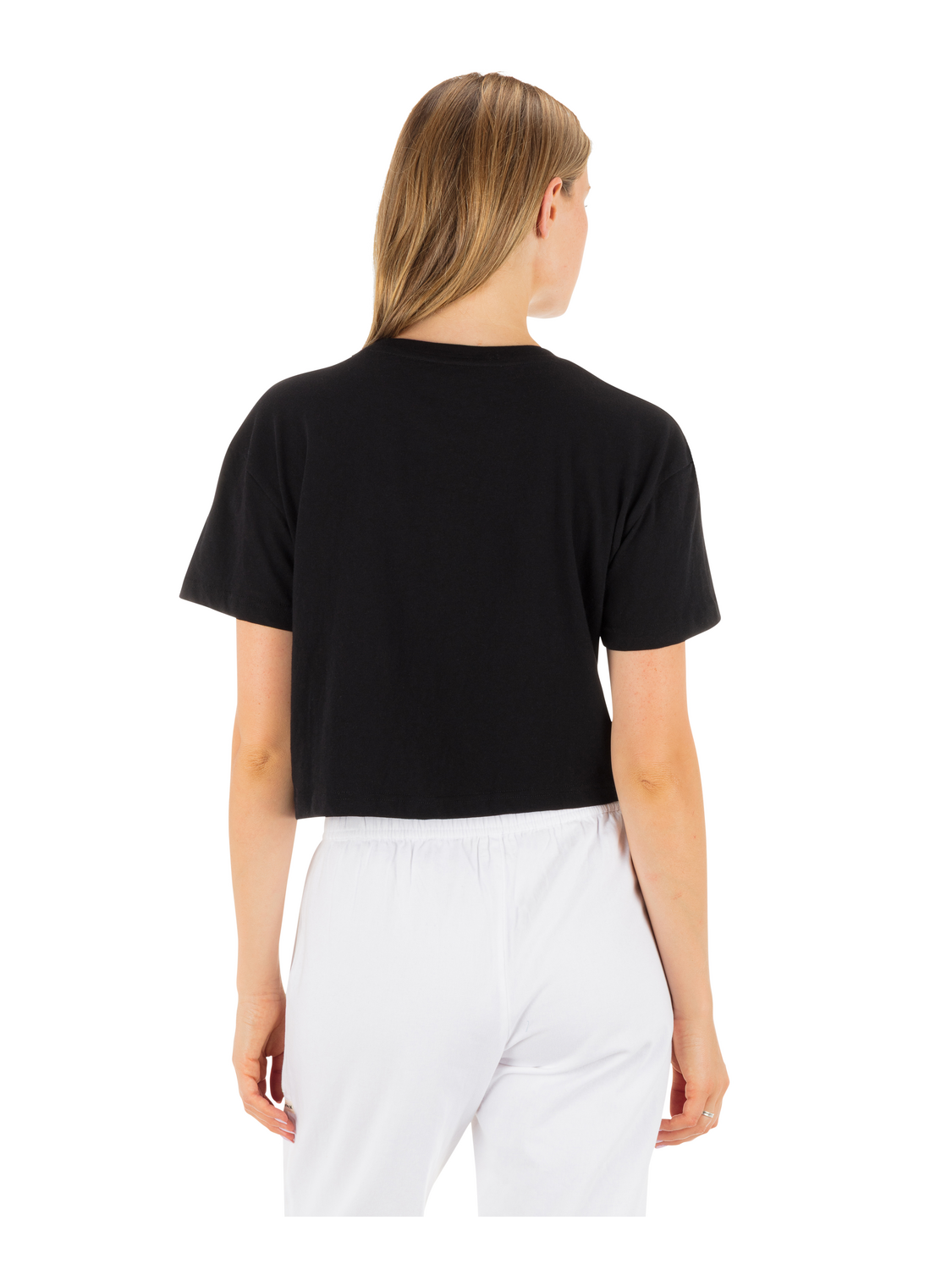 Academy Boxy Crop Tee in Black