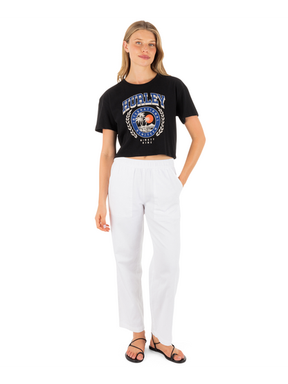 Academy Boxy Crop Tee in Black