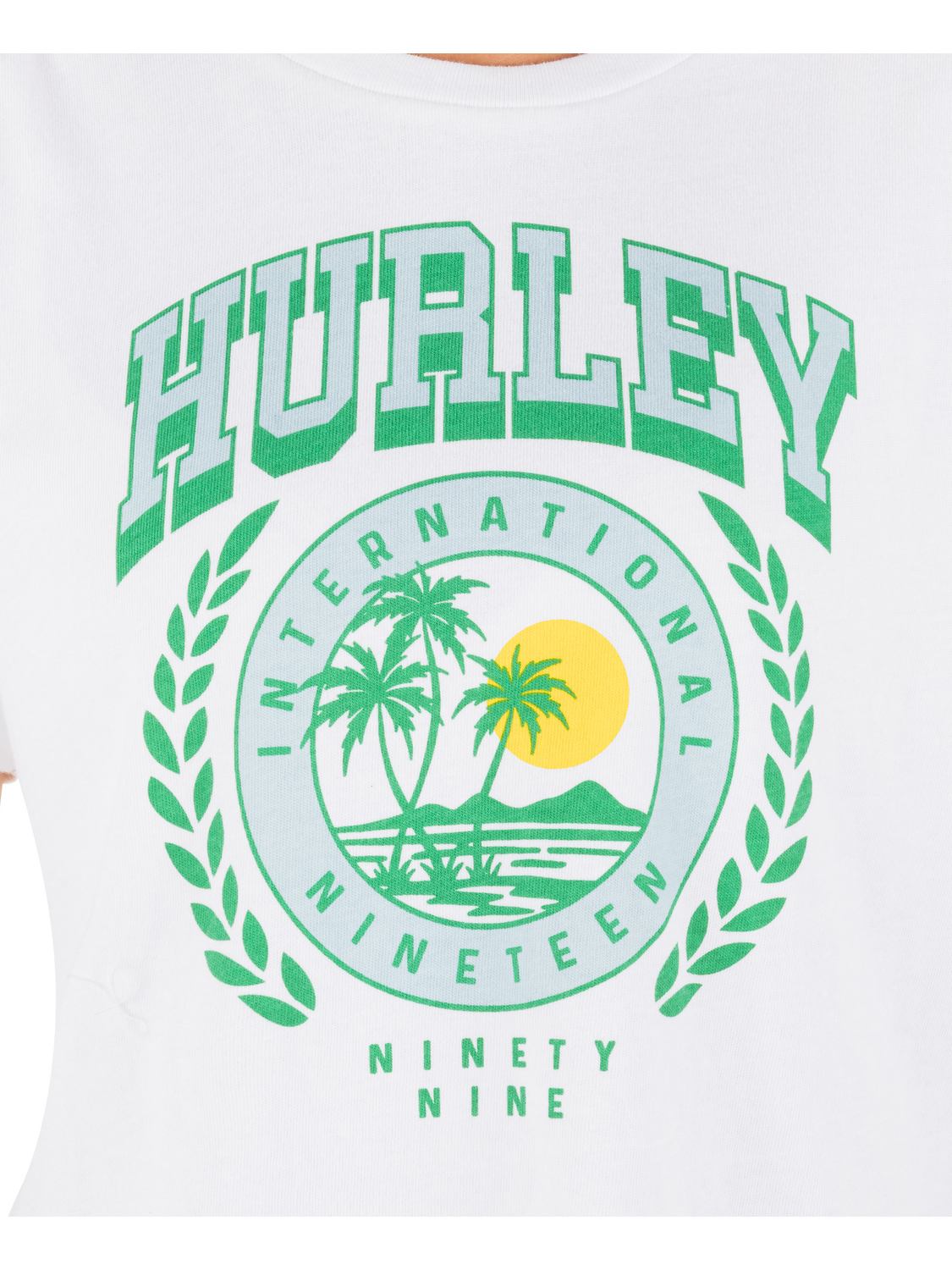 Academy Boxy Crop Tee in White