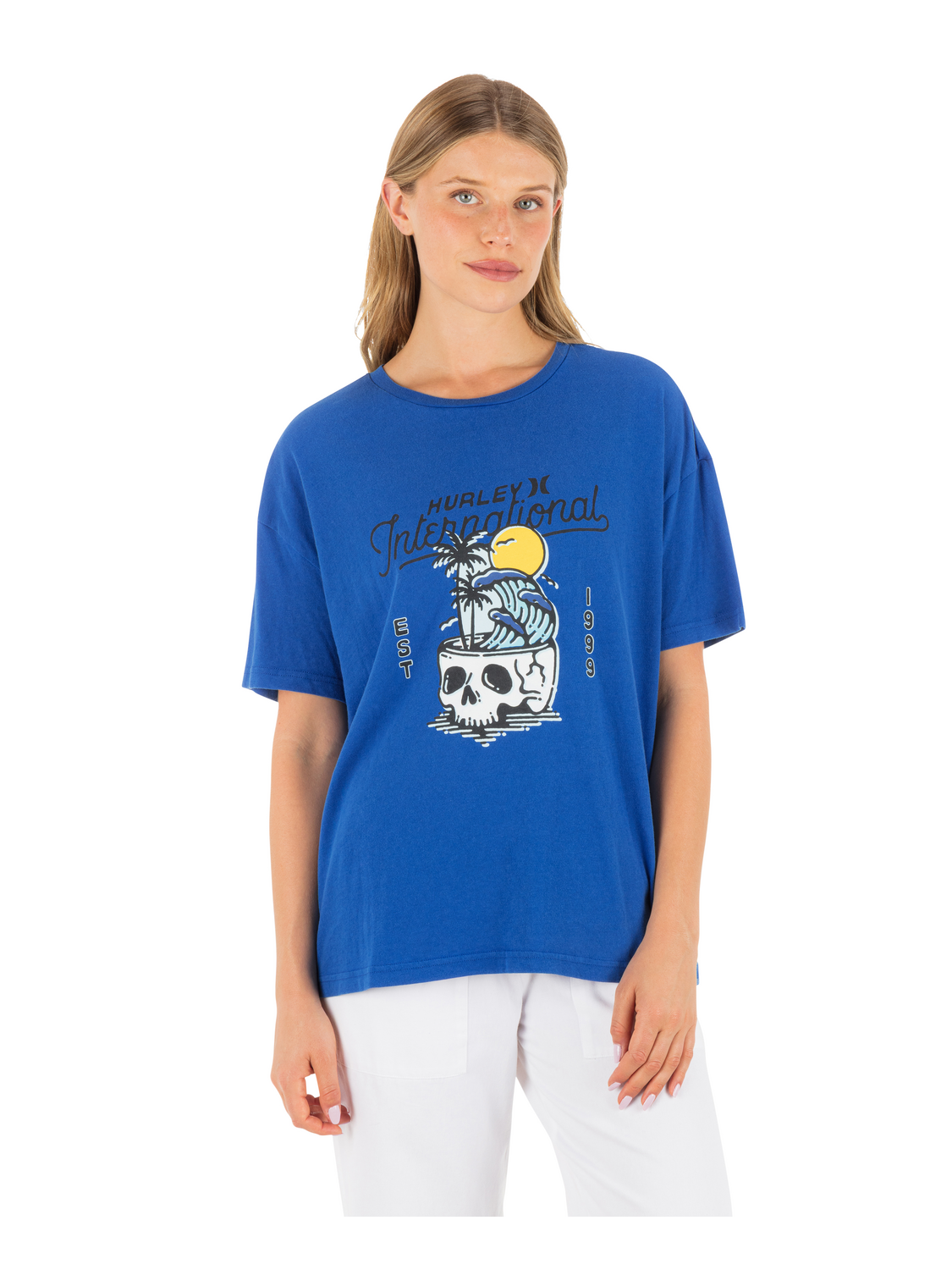 Skulltide Boyfriend Tee in Hydro