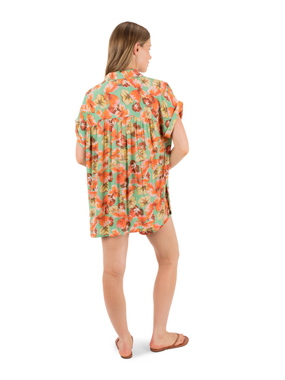 Ginko Clouds Short Sleeve in Ginko Green