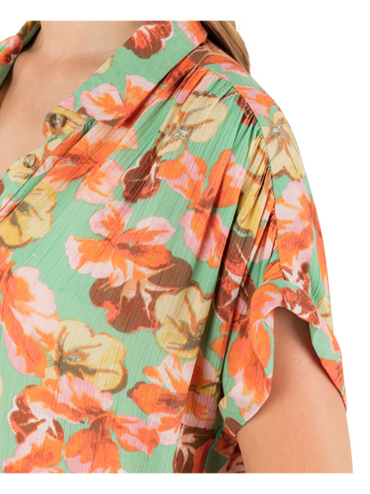 Ginko Clouds Short Sleeve in Ginko Green