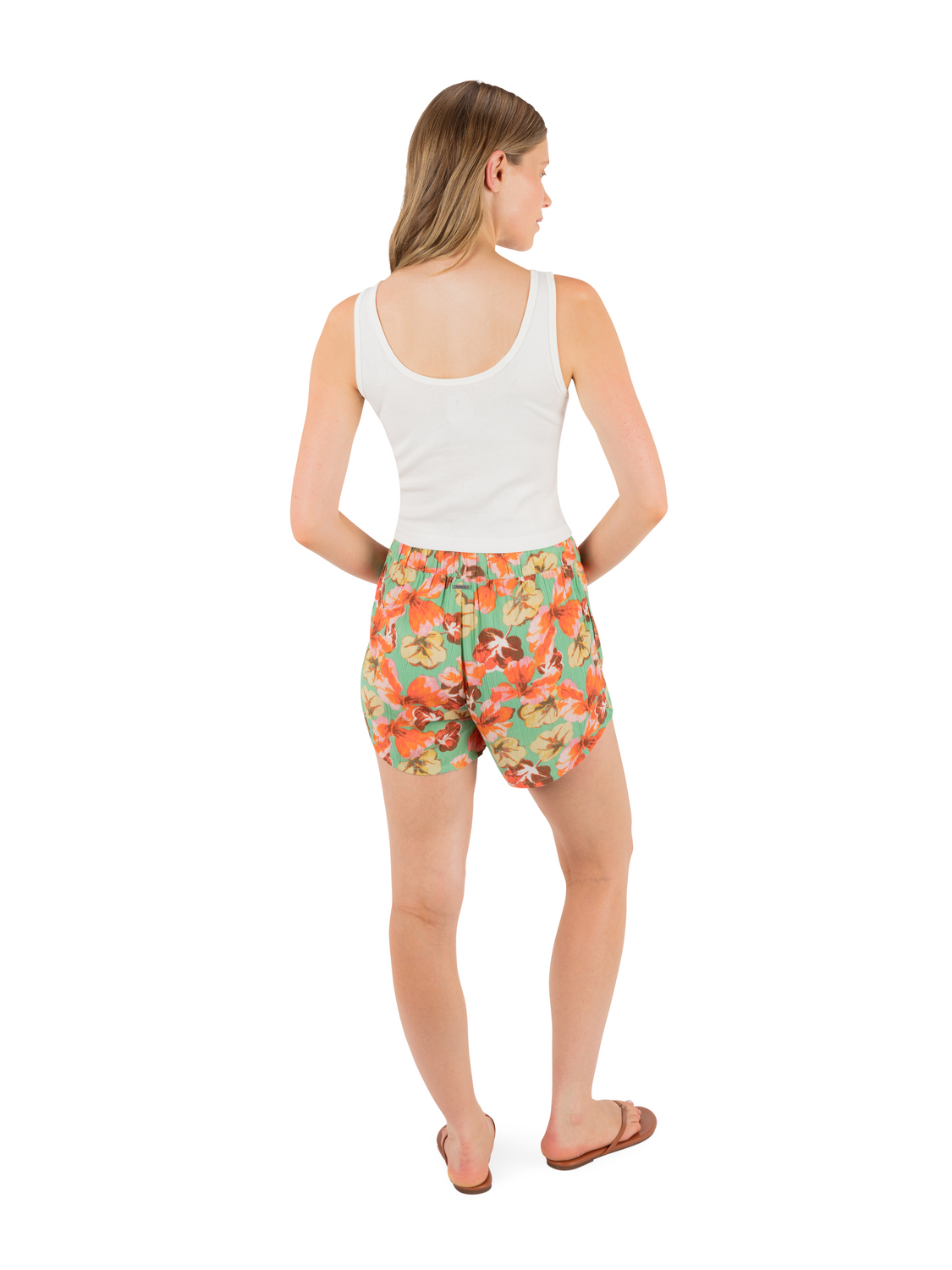 Greetings Scoop Crop Tank in Tofu