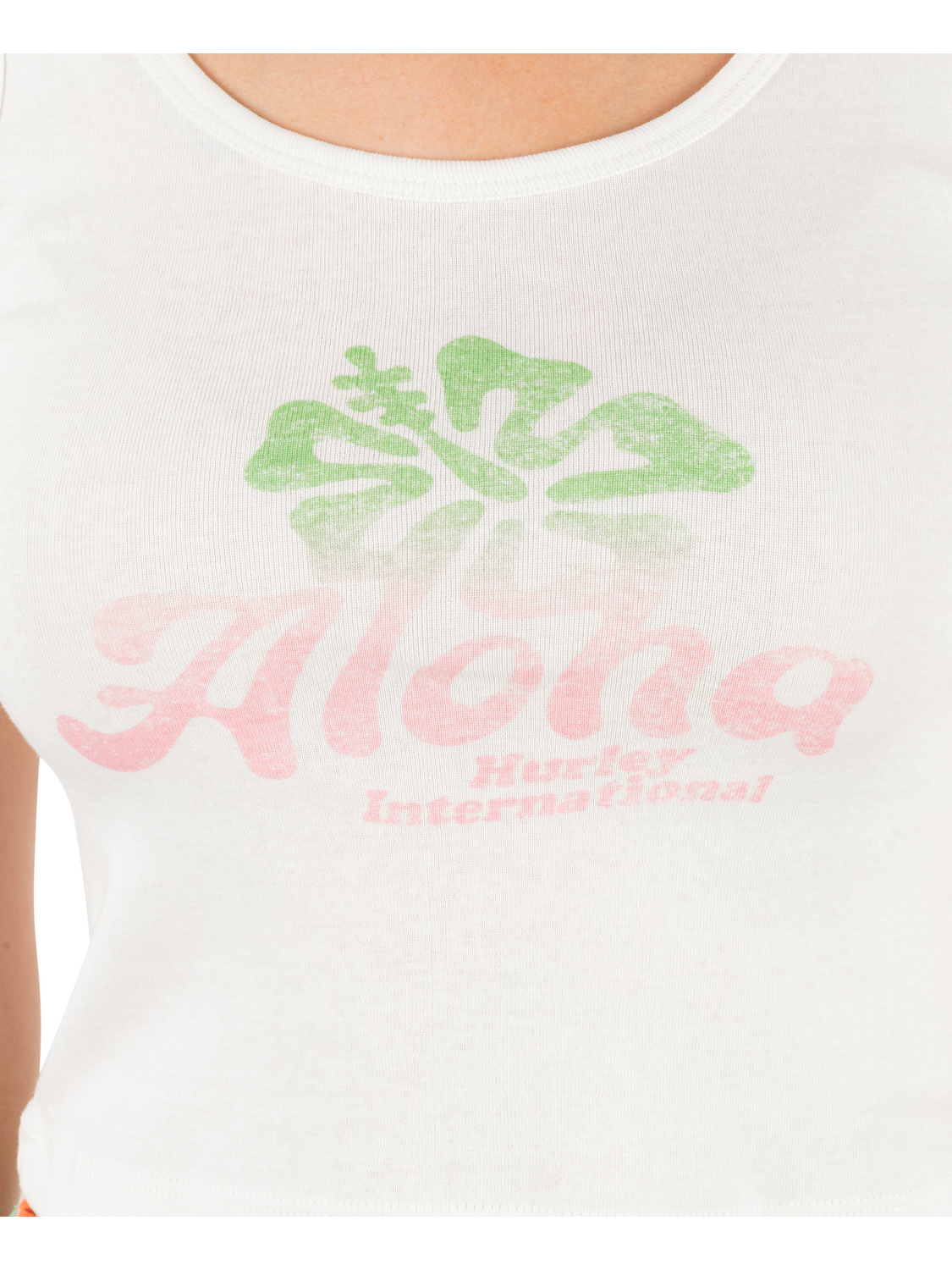 Greetings Scoop Crop Tank in Tofu