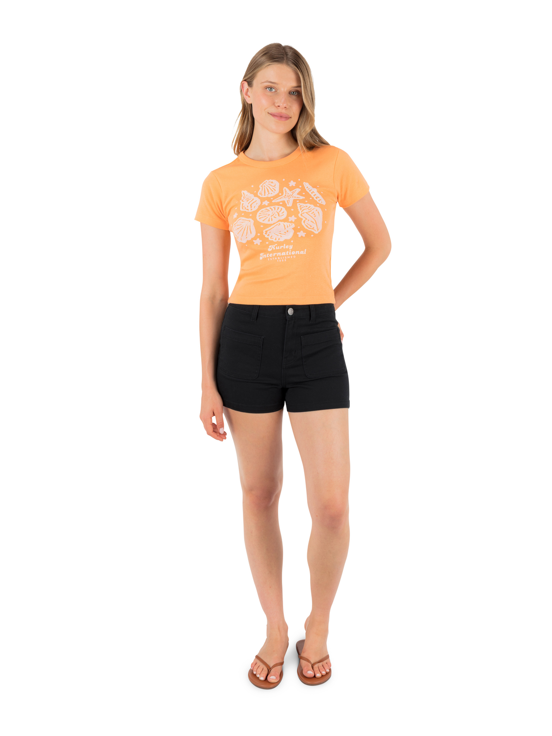 Array Baby Tee in Cantaloupe