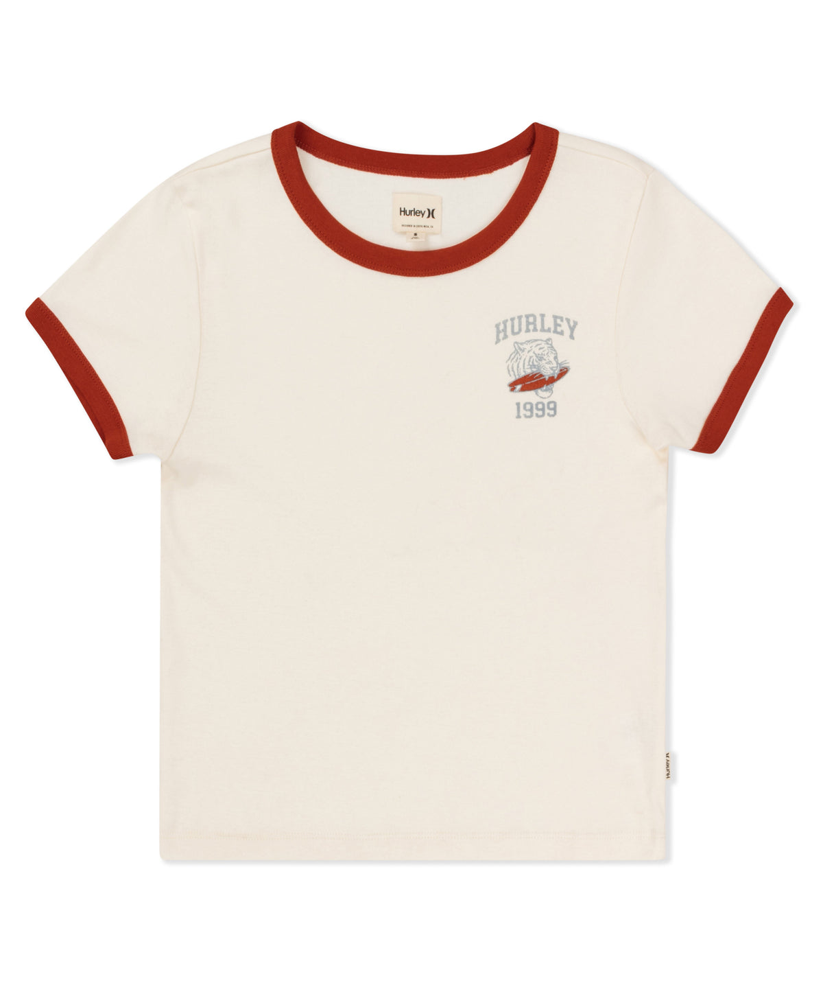 Wildcat Ringer Baby Tee in Cream