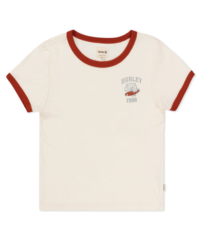 Wildcat Ringer Baby Tee in Cream