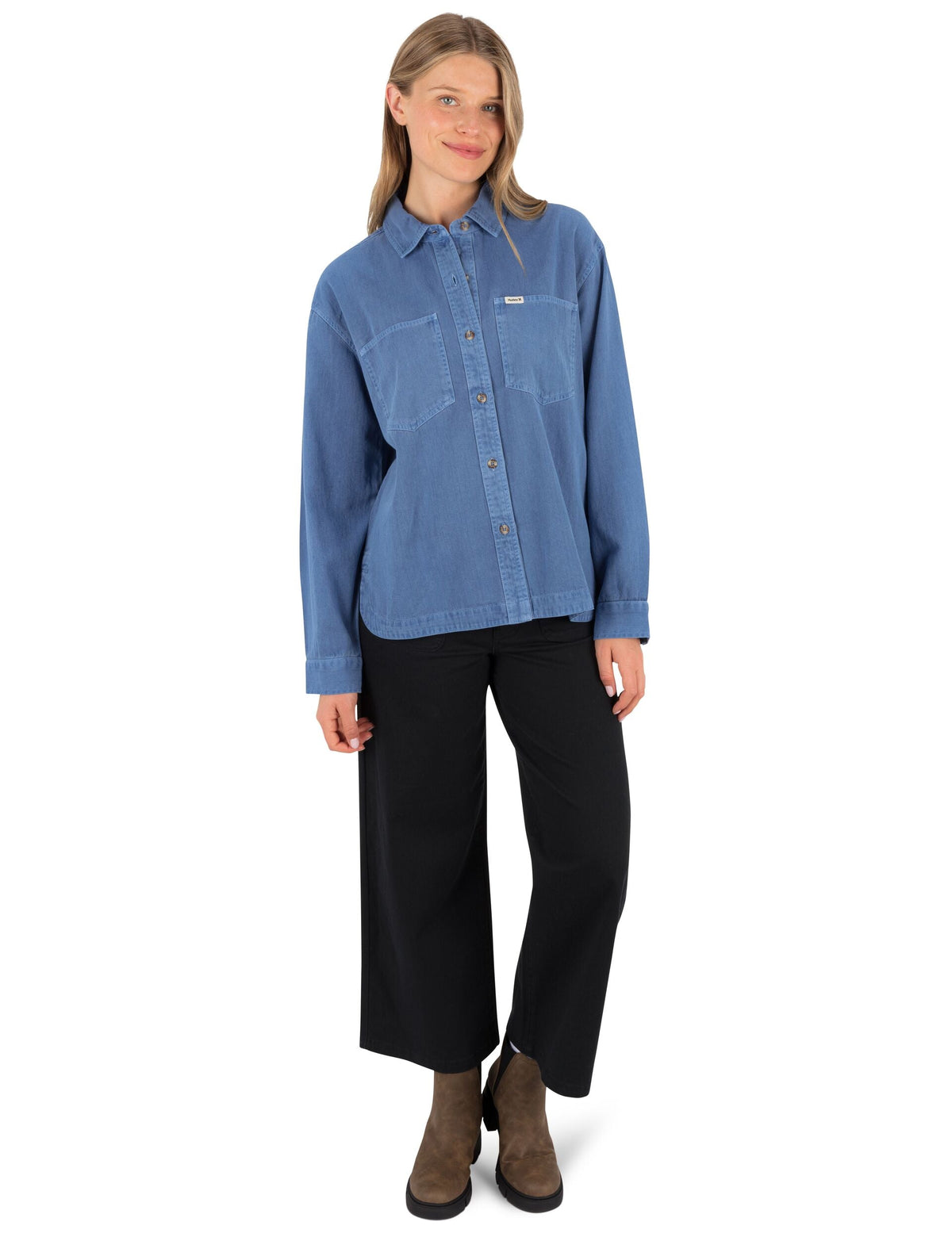 Wavy Days Overshirt in Dutch Blue