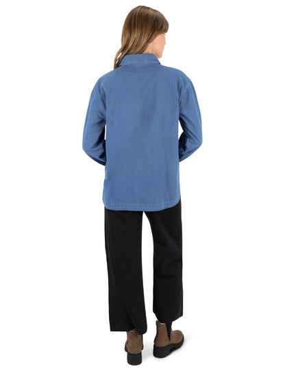 Wavy Days Overshirt in Dutch Blue