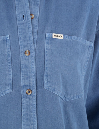 Wavy Days Overshirt in Dutch Blue