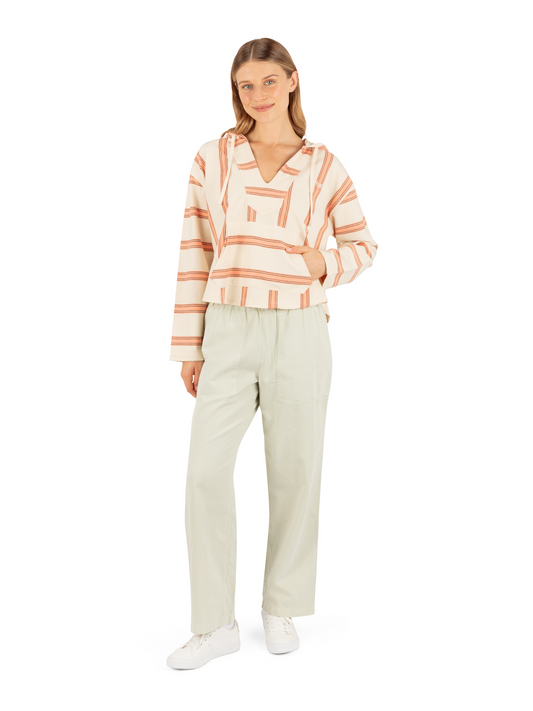 Endless Stripe Baja Fleece in Papaya Punch