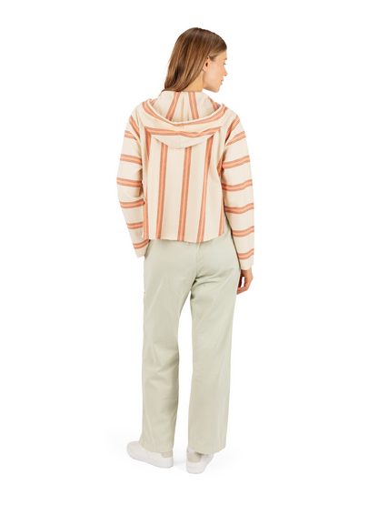 Endless Stripe Baja Fleece in Papaya Punch