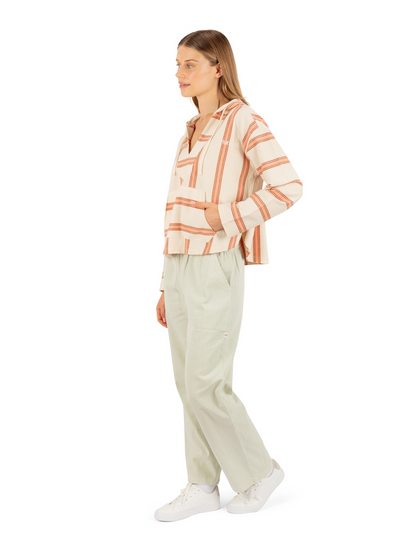 Endless Stripe Baja Fleece in Papaya Punch