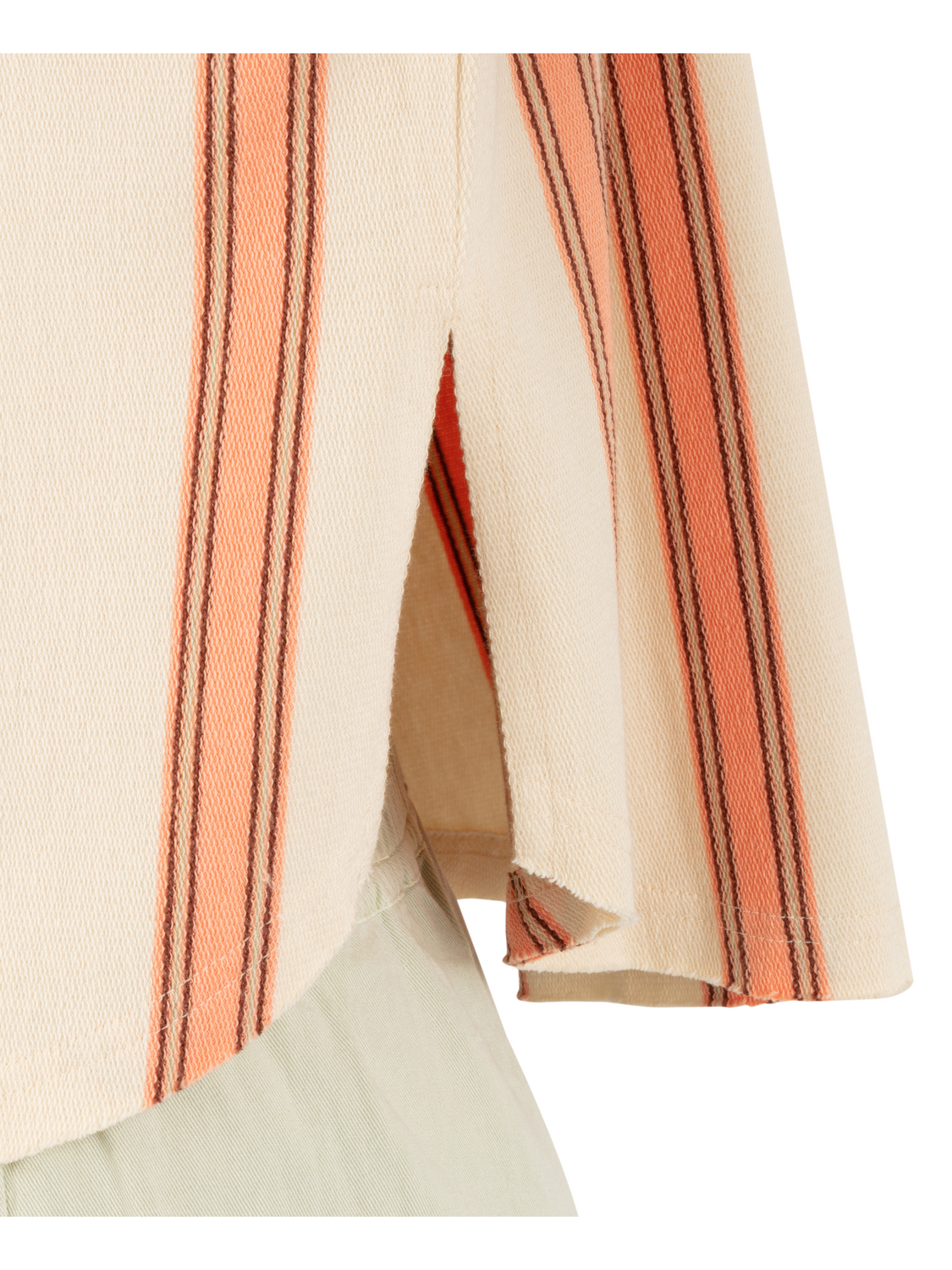 Endless Stripe Baja Fleece in Papaya Punch