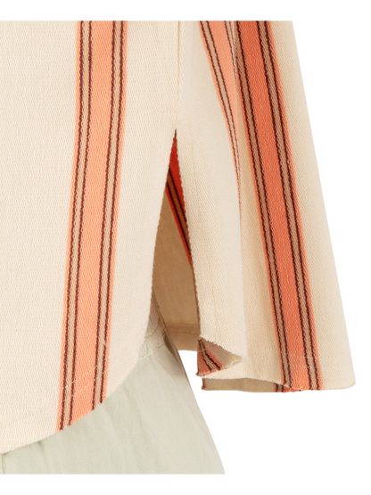 Endless Stripe Baja Fleece in Papaya Punch