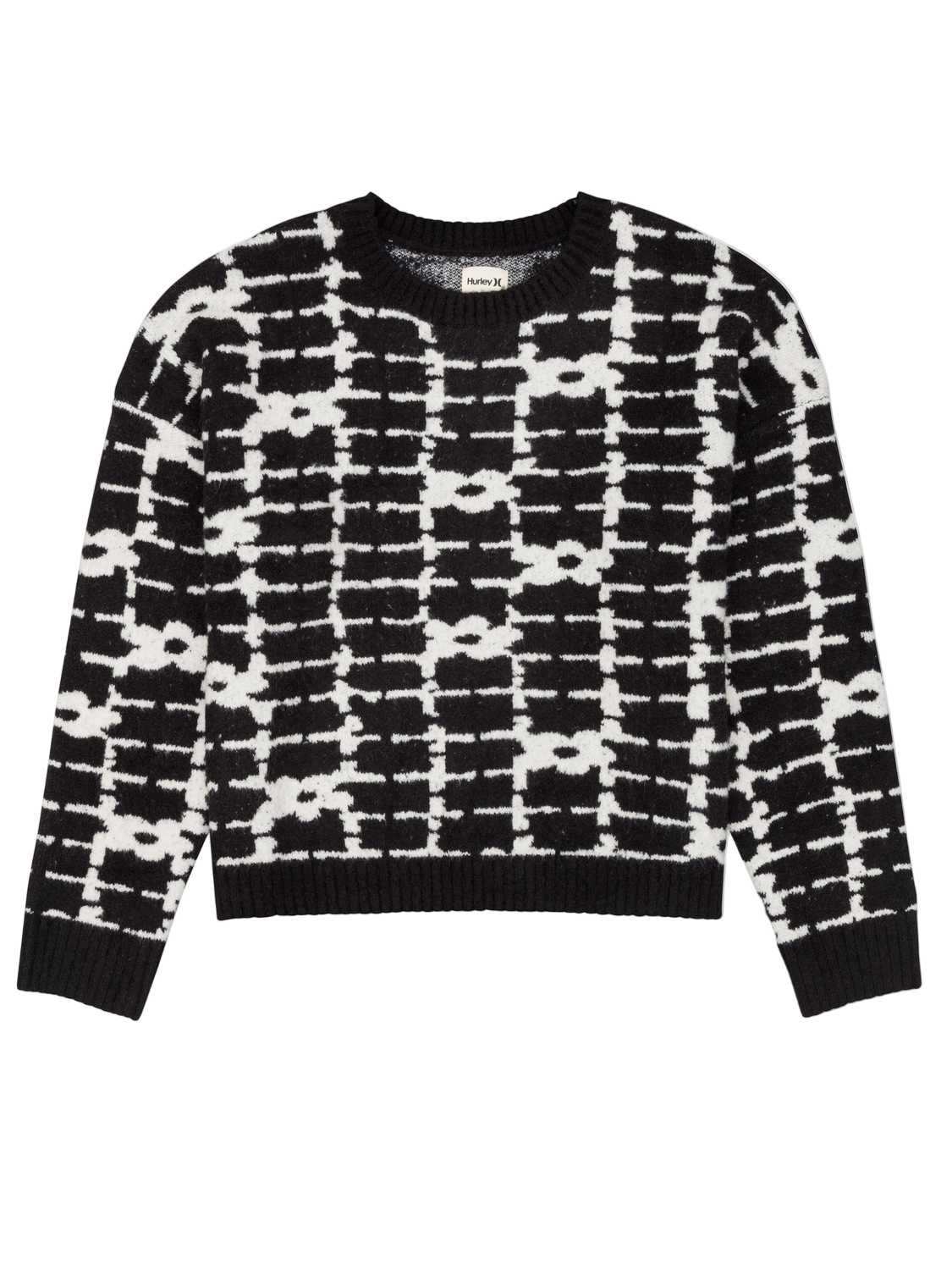 Daisy Trellis Sweater in BLACK