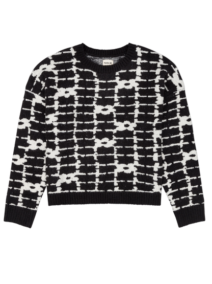 Daisy Trellis Sweater in BLACK