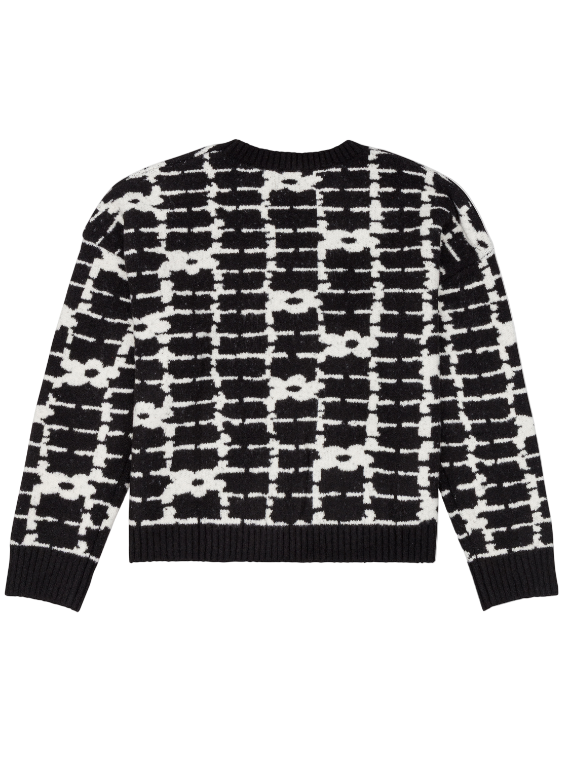 Daisy Trellis Sweater in BLACK