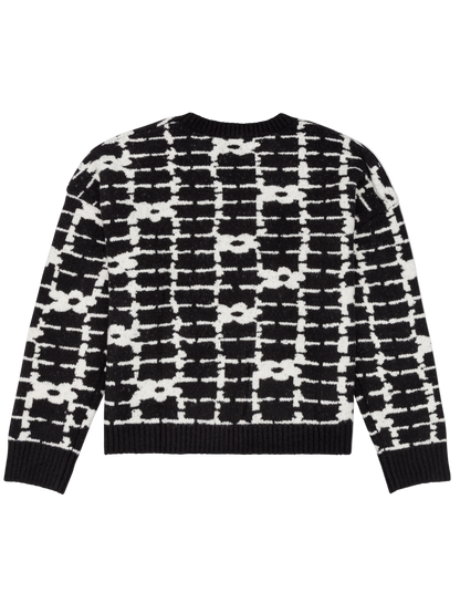 Daisy Trellis Sweater in BLACK