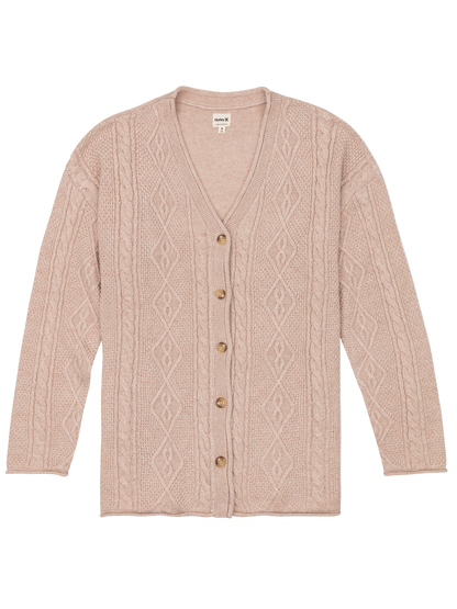 New Roads Cardigan in HEATHER OATMEAL