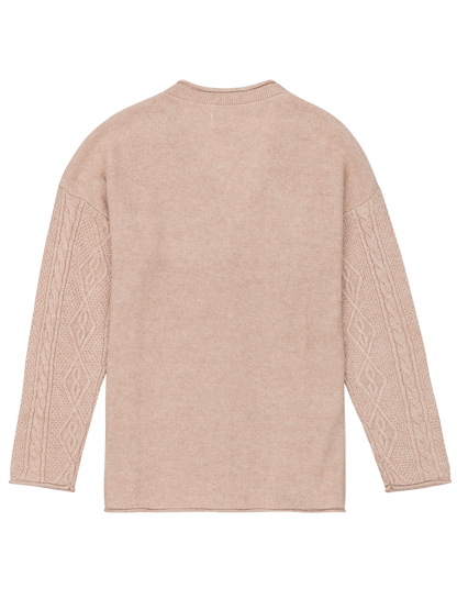 New Roads Cardigan in HEATHER OATMEAL