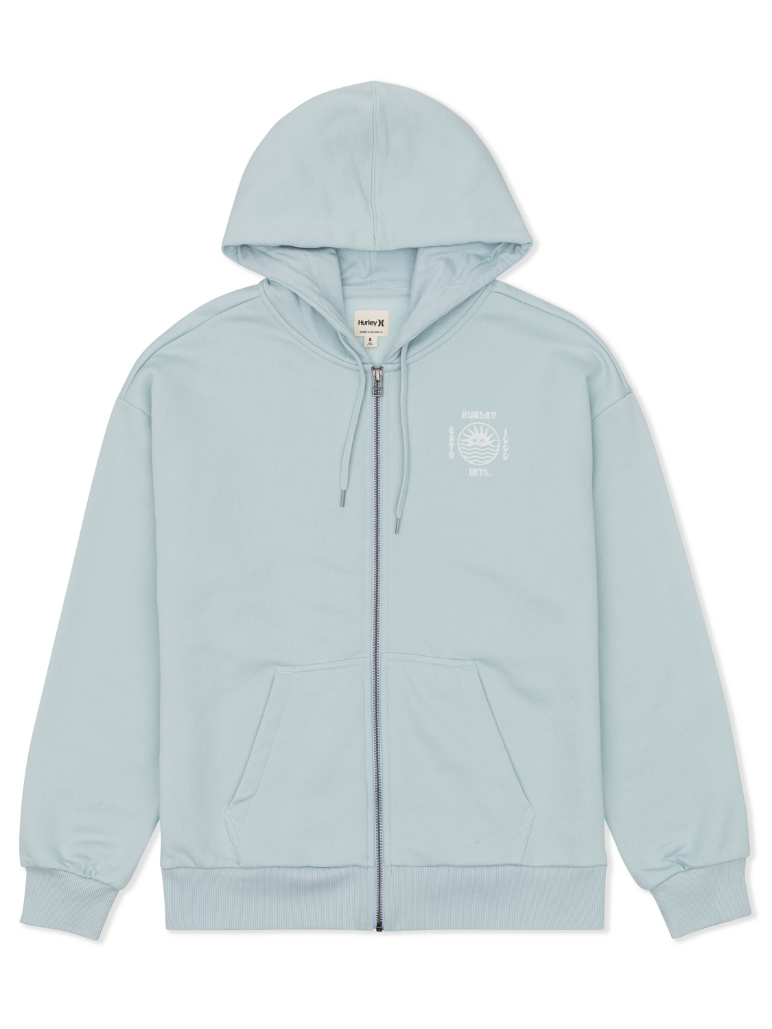 Bliss Crop Zip Hoodie in STARLIGHT BLUE