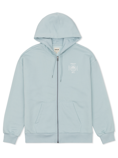 Bliss Crop Zip Hoodie in STARLIGHT BLUE