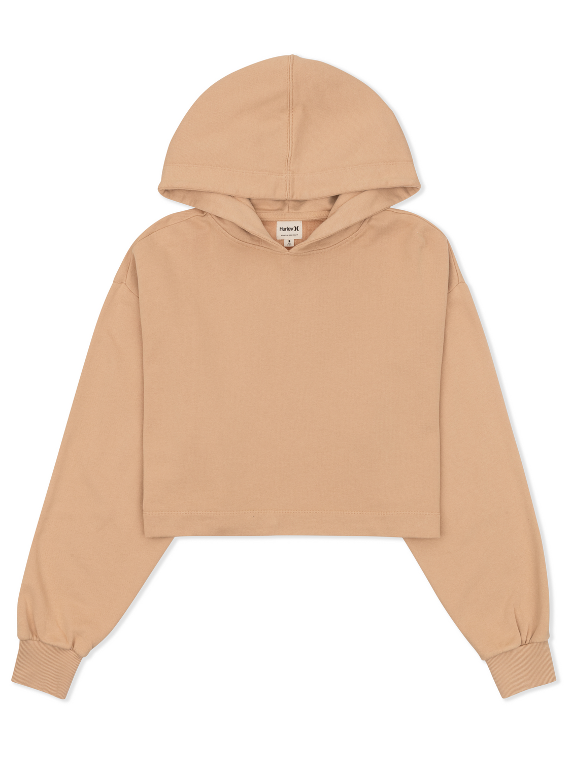 Stowe Crop Hoodie in Tan