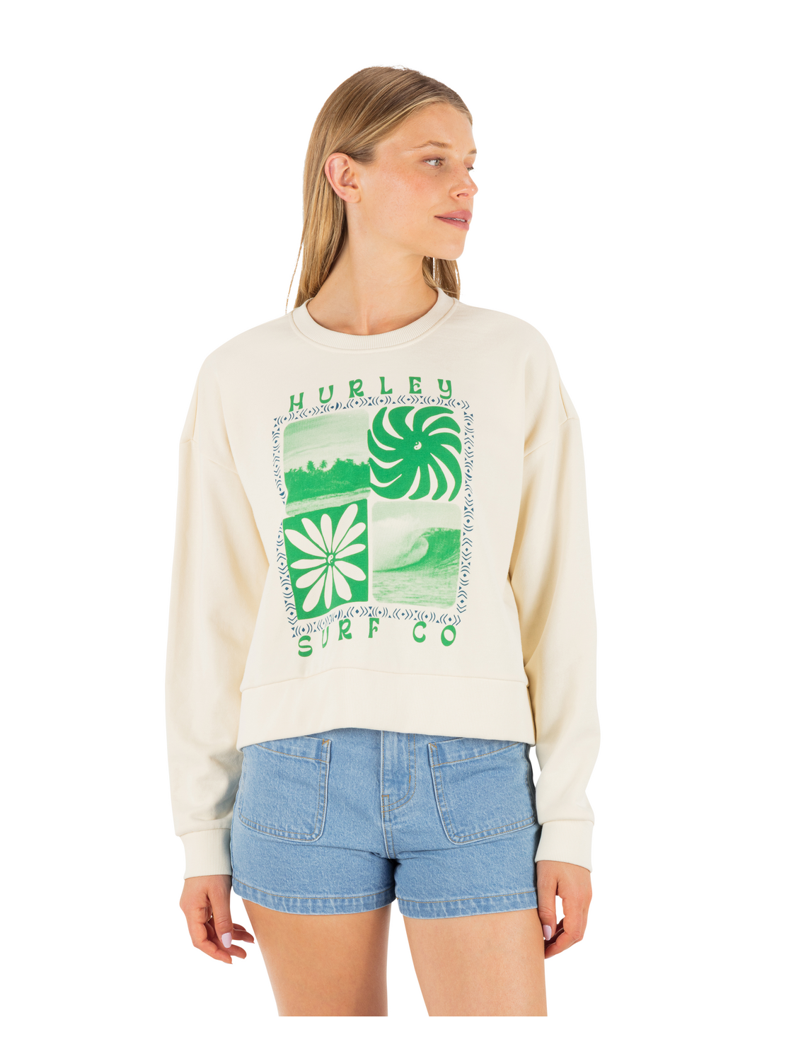 Cycles Of The Earth Boxy Crew in Off White