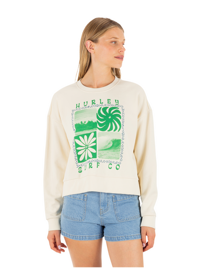 Cycles Of The Earth Boxy Crew in Off White