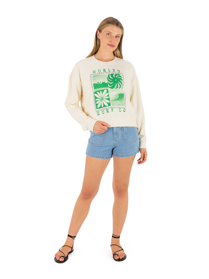 Cycles Of The Earth Boxy Crew in Off White