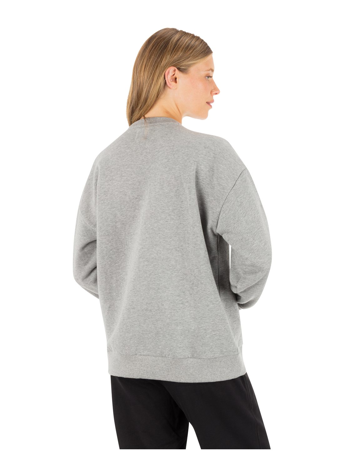 Academy Oversized Crew in Grey Heather